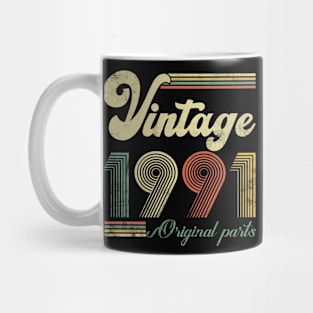 Vintage 1991 33rd Birthday Gift Men Women 33 Years Old Mug